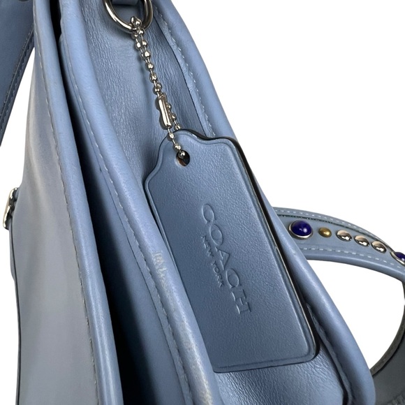 Coach Patricia Gem Stud Embellished Crossbody Saddle Bag - Picture 2 of 8